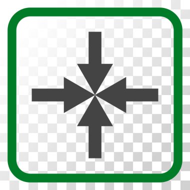 Oklar vektör simgesi bir çerçeve içinde sıkıştırmak