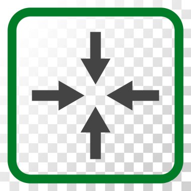 Oklar vektör simgesi bir çerçeve içinde sıkıştırmak