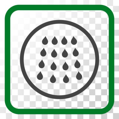 Damla vektör simgesi bir çerçeve içinde