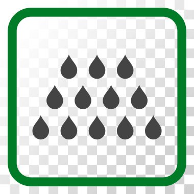 Damla vektör simgesi bir çerçeve içinde