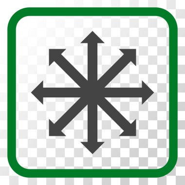 Genişletin okları vektör simgesi bir çerçeve içinde