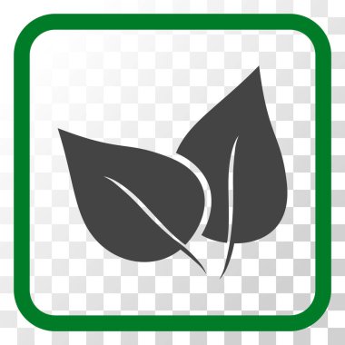 Flora Bitki vektör simgesi bir çerçeve içinde