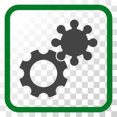 Gears'ı vektör simgesi bir çerçeve içinde