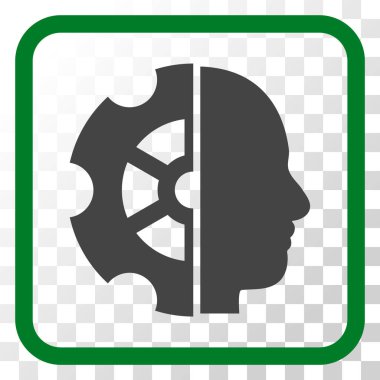 Akıl vektör simgesi bir çerçeve içinde