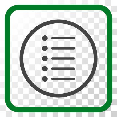 Öğeleri vektör simgesi bir çerçeve içinde