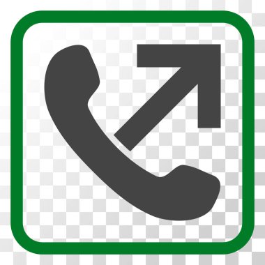 Giden arama vektör simgesi bir çerçeve içinde