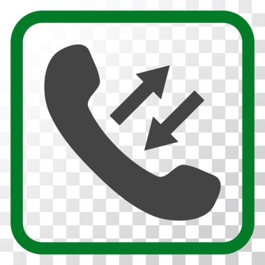 Vektör simgesi bir çerçevede konuşurken telefon