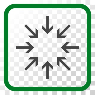 Basınç oklar bir çerçeve içinde simge vektör