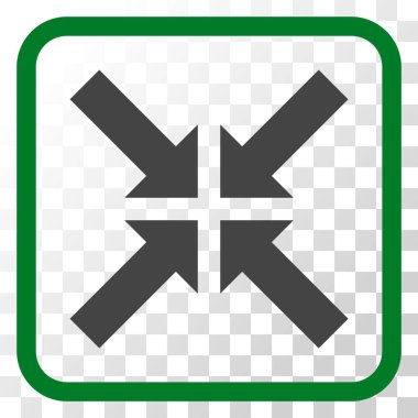 Basınç oklar bir çerçeve içinde simge vektör