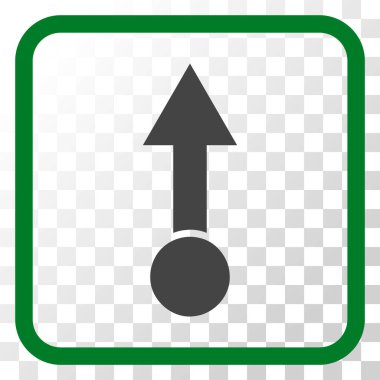 Vektör simgesi bir çerçeve içinde yukarı çekin