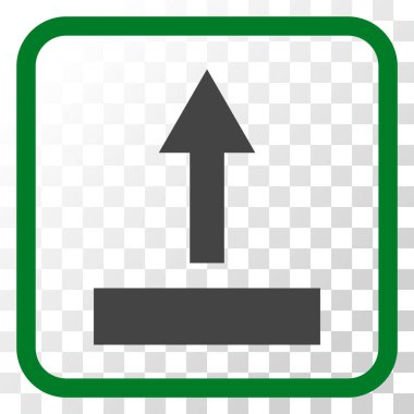 Vektör simgesi bir çerçeve içinde yukarı çekin