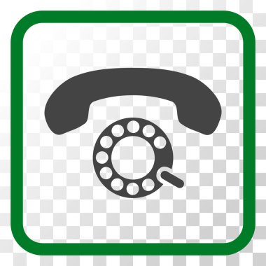 Darbeli aramayı vektör simgesi bir çerçeve içinde