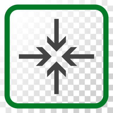 Oklar vektör simgesi bir çerçeve içinde azaltmak