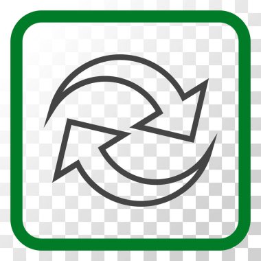 Oklar vektör simgesi bir çerçeve içinde yenileme