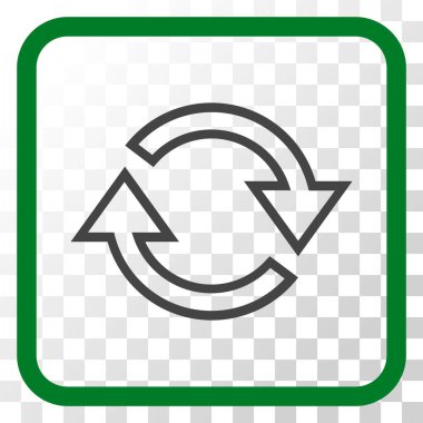 Oklar vektör simgesi bir çerçeve içinde yenileme