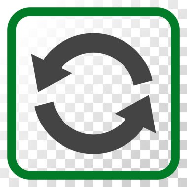 Vektör simgesi bir çerçeve içinde yenileme