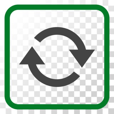 Vektör simgesi bir çerçeve içinde yenileme