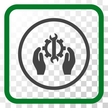 Onarım hizmeti vektör simgesi bir çerçeve içinde