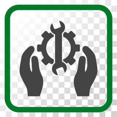 Onarım hizmeti vektör simgesi bir çerçeve içinde