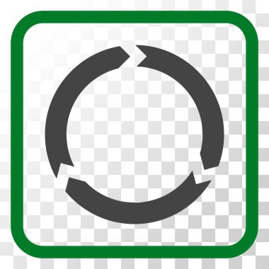 Döndürme vektör simgesi bir çerçeve içinde