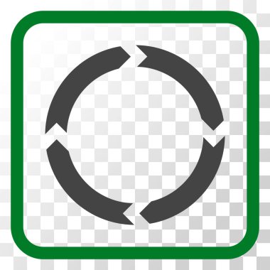 Döndürme vektör simgesi bir çerçeve içinde