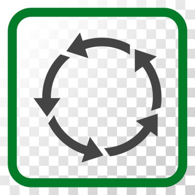 Döndürme vektör simgesi bir çerçeve içinde