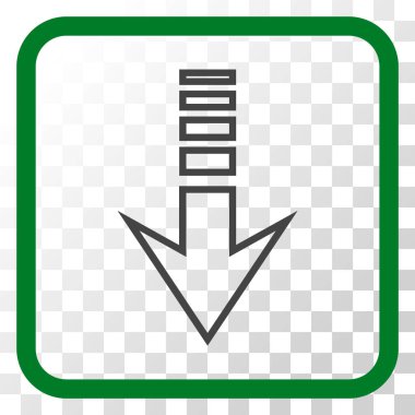 Vektör simgesi bir çerçeve içinde gönderin