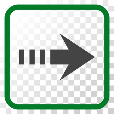 Doğru vektör simgesi bir çerçevede göndermek