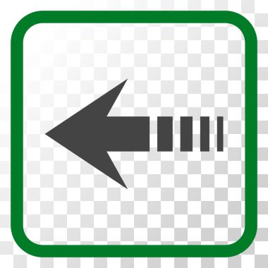 Sol vektör simgesi bir çerçevede göndermek