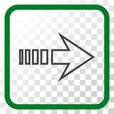 Doğru vektör simgesi bir çerçevede göndermek