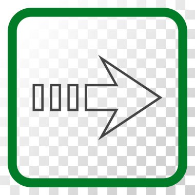 Doğru vektör simgesi bir çerçevede göndermek