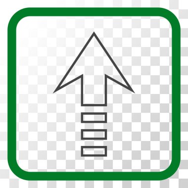 Vektör simgesi bir çerçeve içinde gönder