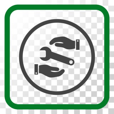 Hizmet vektör simgesi bir çerçeve içinde