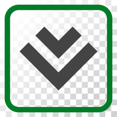 Vektör simgesi bir çerçeve içinde aşağı kaydır