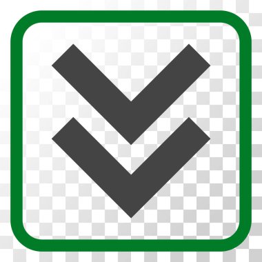 Vektör simgesi bir çerçeve içinde aşağı kaydır