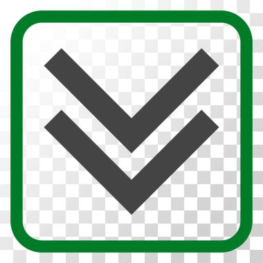 Vektör simgesi bir çerçeve içinde aşağı kaydır