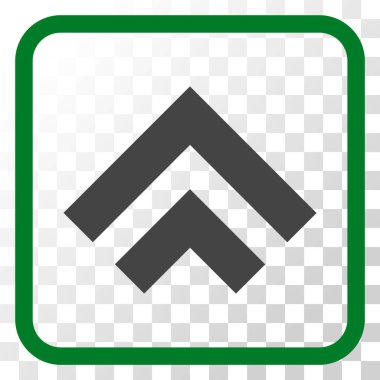 Vektör simgesi bir çerçeve içinde yukarı kayması