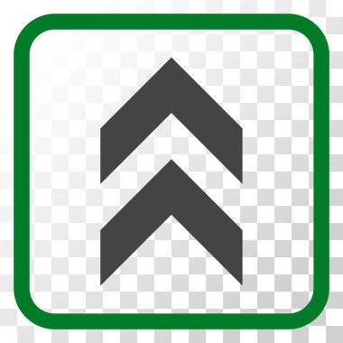 Vektör simgesi bir çerçeve içinde yukarı kayması