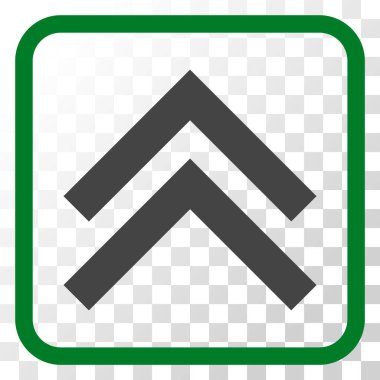 Vektör simgesi bir çerçeve içinde yukarı kayması