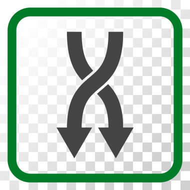 Vektör simgesi aşağı okları bir çerçevede shuffle