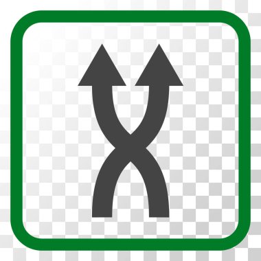 Vektör simge yukarı okları bir çerçevede shuffle