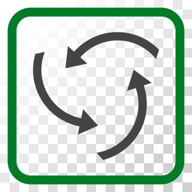 Oklar vektör simgesi bir çerçevede girdap