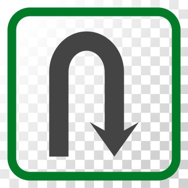 Geri vektör simge bir çerçevede açmak