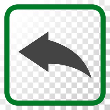 Vektör simgesi bir çerçeve içinde geri al