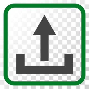 Vektör simgesi bir çerçeve içinde upload