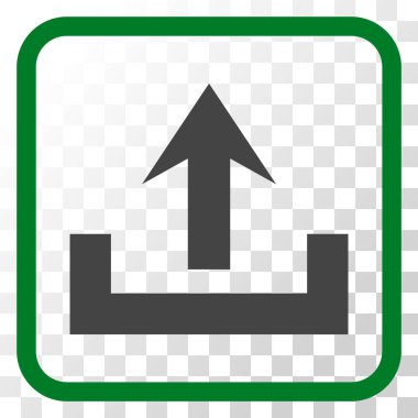 Vektör simgesi bir çerçeve içinde upload