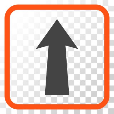 Vektör simgesi bir çerçeve içinde yukarı ok