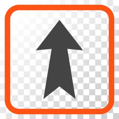 Vektör simgesi bir çerçeve içinde yukarı ok