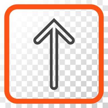 Vektör simgesi bir çerçeve içinde yukarı ok