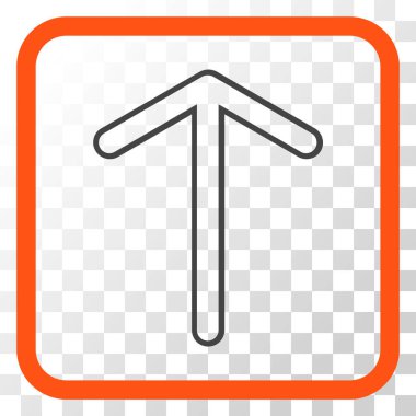 Vektör simgesi bir çerçeve içinde yukarı ok